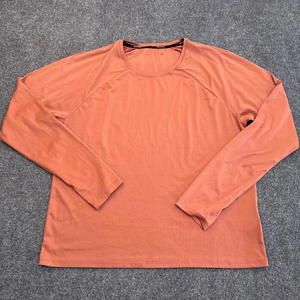 Rohnisch Running T Shirt Top Womens Size Large Orange Long Sleeve Athleisure
